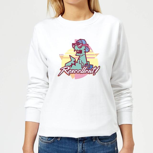 Rexecellent! Women's Sweatshirt - White - XS - White on Productcaster.