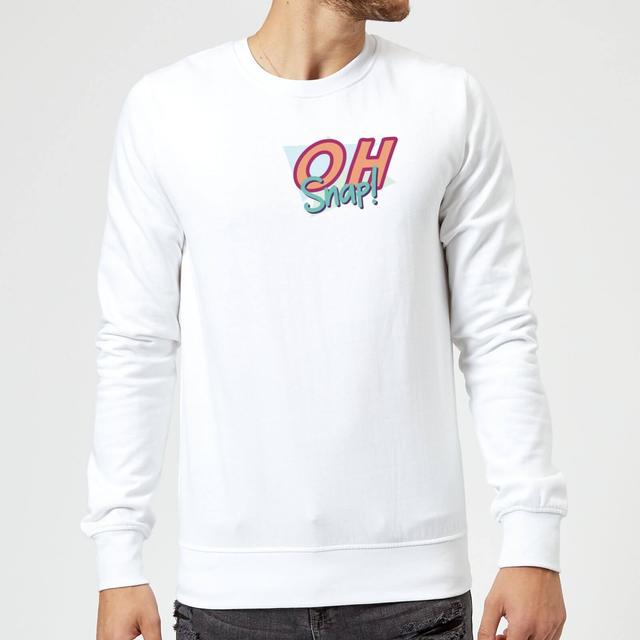 Oh Snap! Pocket Print Sweatshirt - White - XXL - Weiß on Productcaster.