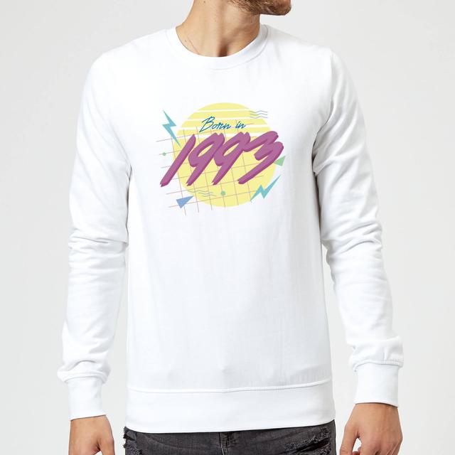 Born In 1993 Sweatshirt - White - XXL - White on Productcaster.