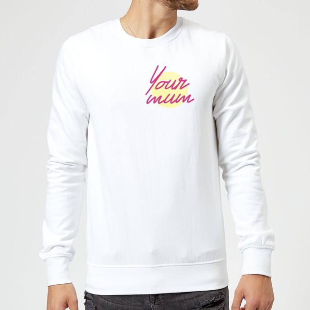 Your Mum Pocket Print Sweatshirt - White - L - White on Productcaster.