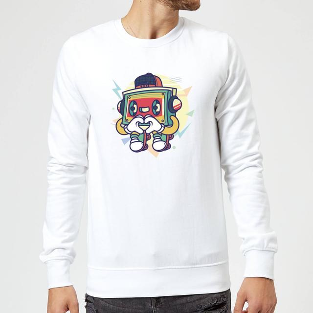 Cassette Tape Love Character Sweatshirt - White - L - White on Productcaster.