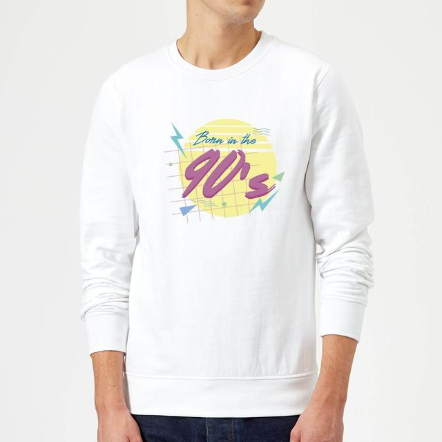 Born In The 90's Sweatshirt - White - XXL - Weiß on Productcaster.