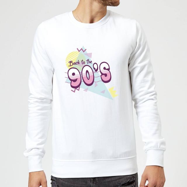 Back To The 90's Sweatshirt - White - XXL on Productcaster.