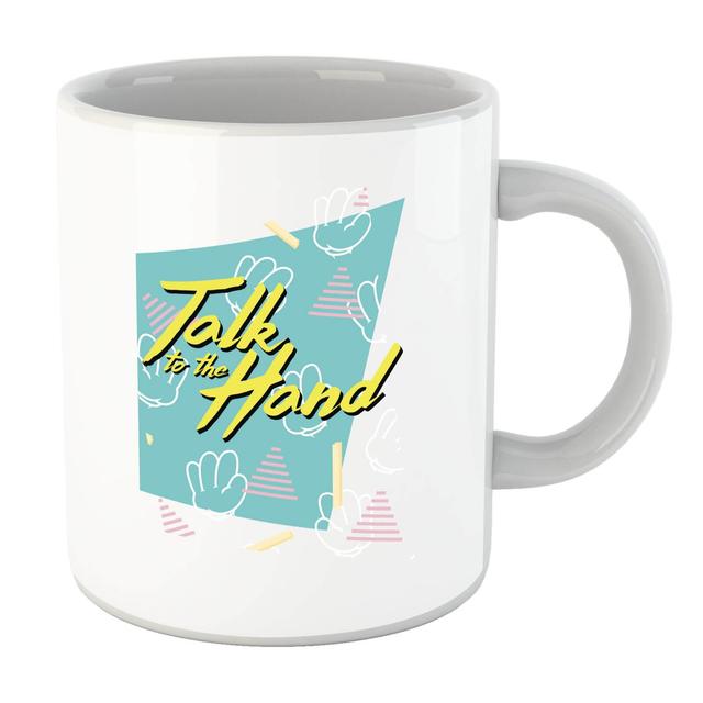 Talk To The Hand Square Patterned Background Mug on Productcaster.