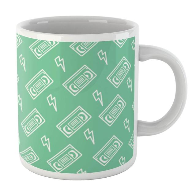 VHS Tape Pattern Green Mug Mug on Productcaster.