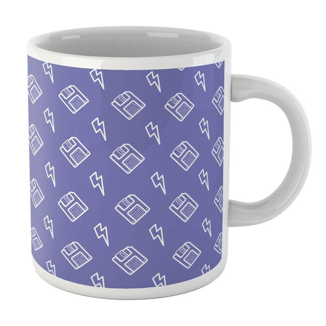 Floppy Disc Pattern Purple Mug Mug on Productcaster.