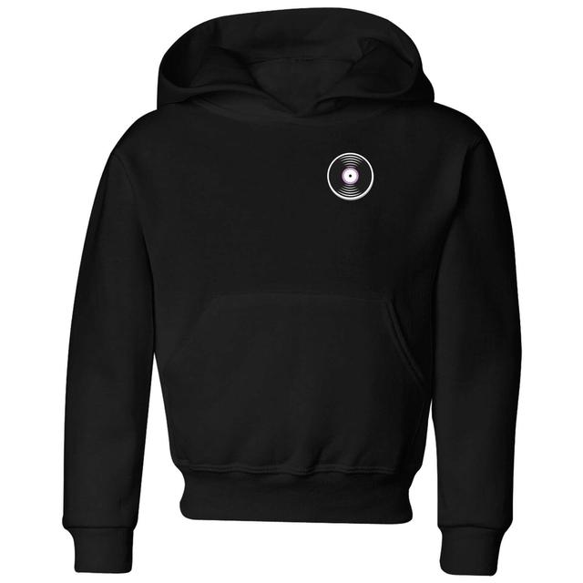 Small Vinyl Record Kids' Hoodie - Black - 11-12 Jahre - Schwarz on Productcaster.