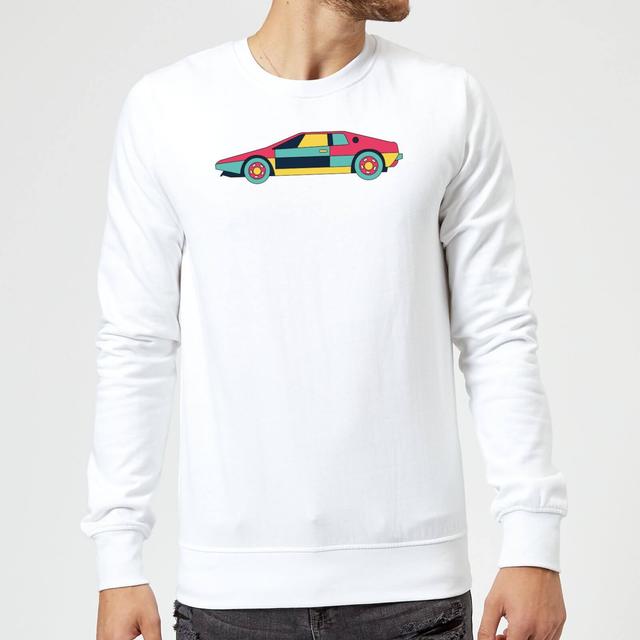 Classic Sports Car Sweatshirt - White - L - White on Productcaster.