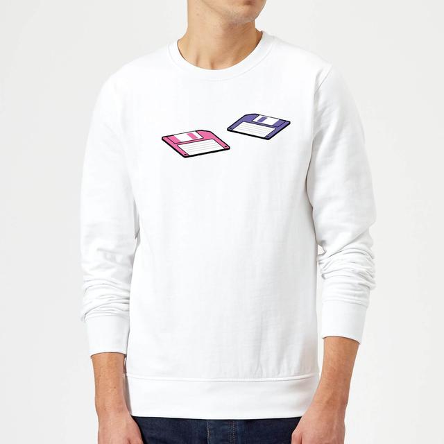 Floppy Disks Sweatshirt - White - M - White on Productcaster.