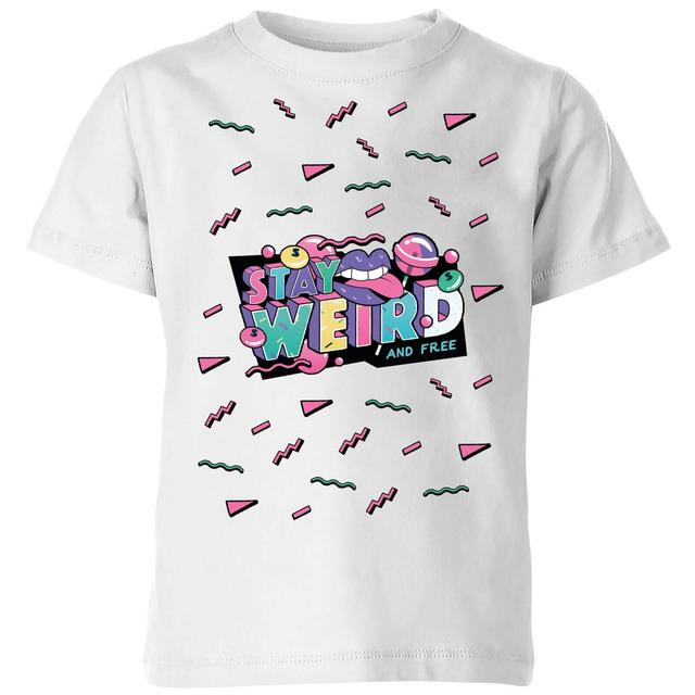 Stay Weird Kids' T-Shirt - White - 5-6 Jahre - Weiß on Productcaster.