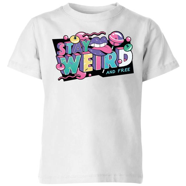 Stay Weird Kids' T-Shirt - White - 11-12 Jahre - Weiß on Productcaster.