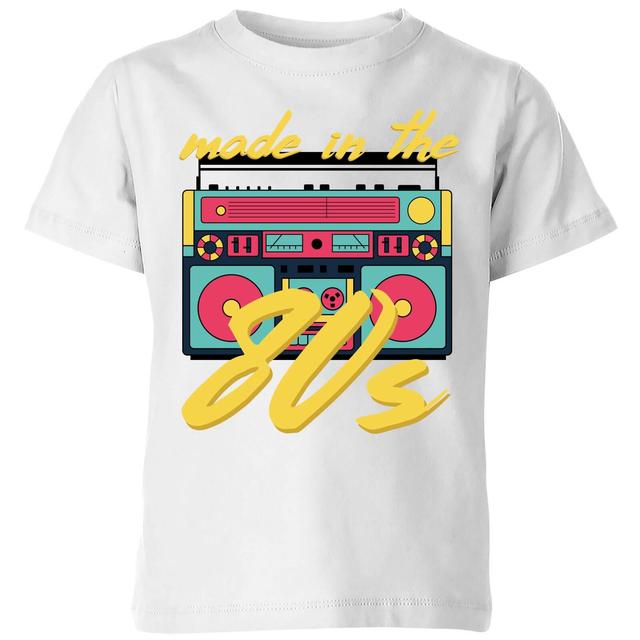 Made In The 80s Boombox Kids' T-Shirt - White - 11-12 Jahre - Weiß on Productcaster.