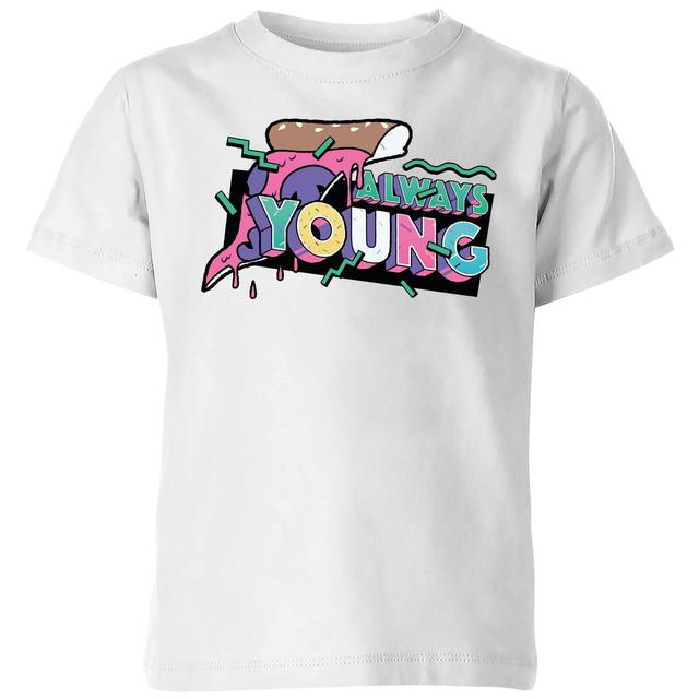 Always Young Kids' T-Shirt - White - 7-8 Jahre - Weiß on Productcaster.