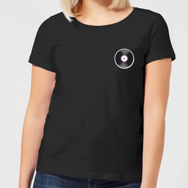 Small Vinyl Record Women's T-Shirt - Black - XL - Schwarz on Productcaster.