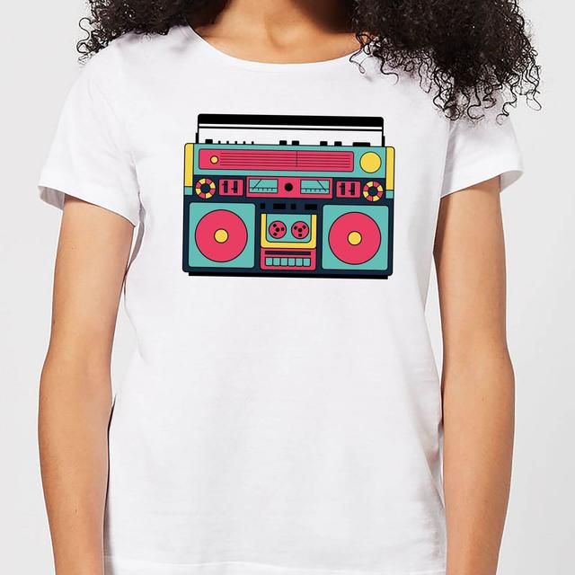 Colourful Boombox Women's T-Shirt - White - M - Weiß on Productcaster.