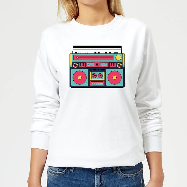 Colourful Boombox Women's Sweatshirt - White - L - White on Productcaster.