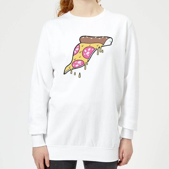 Dripping Pizza Women's Sweatshirt - White - XS - White on Productcaster.