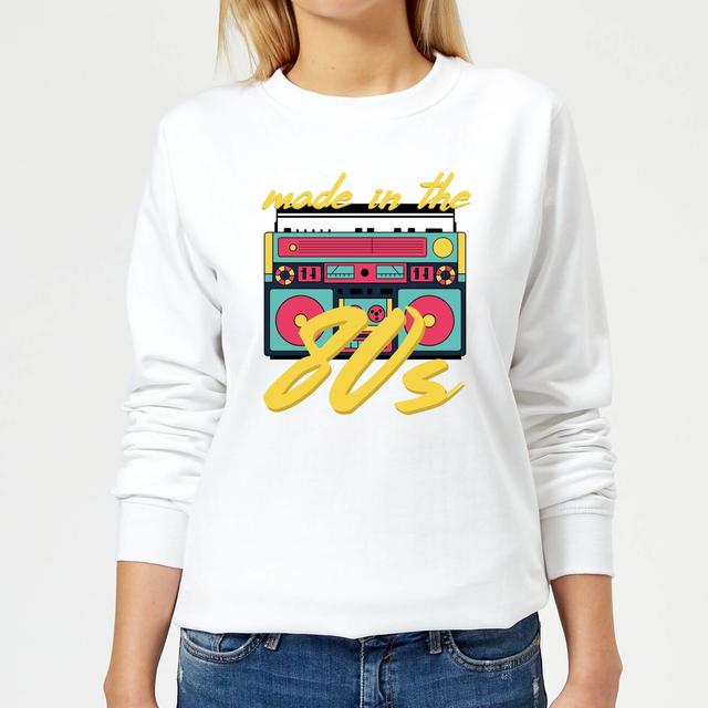 Made In The 80s Boombox Women's Sweatshirt - White - M - Weiß on Productcaster.