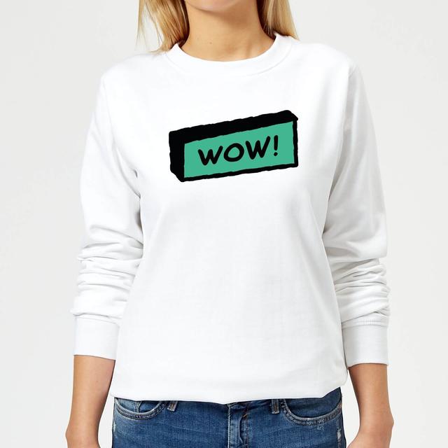 Wow! Women's Sweatshirt - White - XS - Weiß on Productcaster.