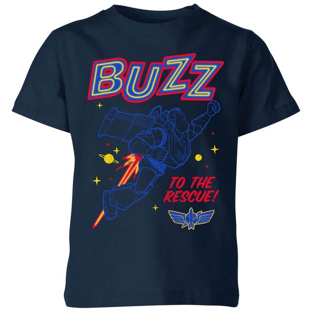 Toy Story 4 Buzz To The Rescue Kids' T-Shirt - Navy - 7-8 Jahre on Productcaster.