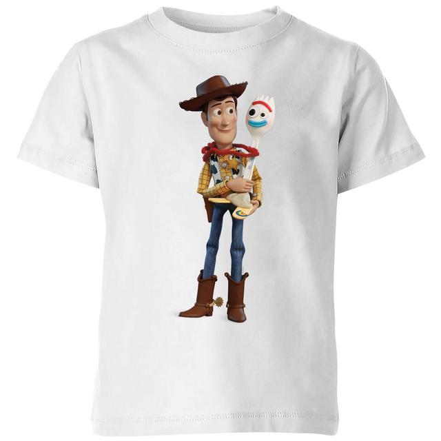 Toy Story 4 Woody And Forky Kids' T-Shirt - White - 3-4 Jahre on Productcaster.