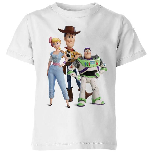 Toy Story 4 Woody Buzz And Bo Kids' T-Shirt - White - 7-8 Jahre - Weiß on Productcaster.