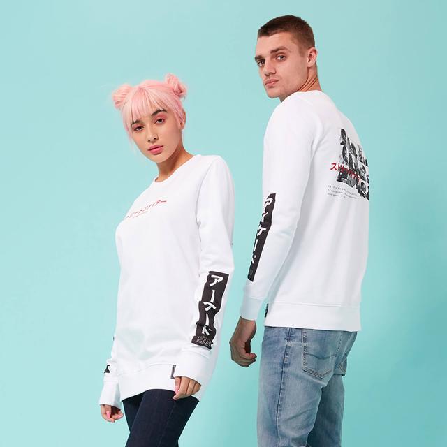 Street Fighter Arcade Line Up Unisex Sweatshirt - White - M - Vit on Productcaster.