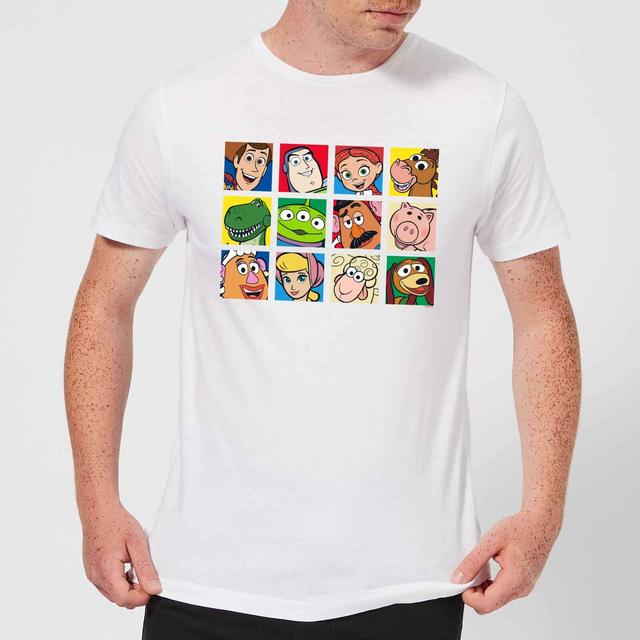 Disney Toy Story Face Collage Men's T-Shirt - White - L on Productcaster.