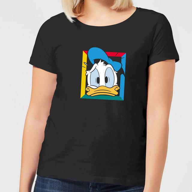 Disney Donald Face Women's T-Shirt - Black - L - Nero on Productcaster.