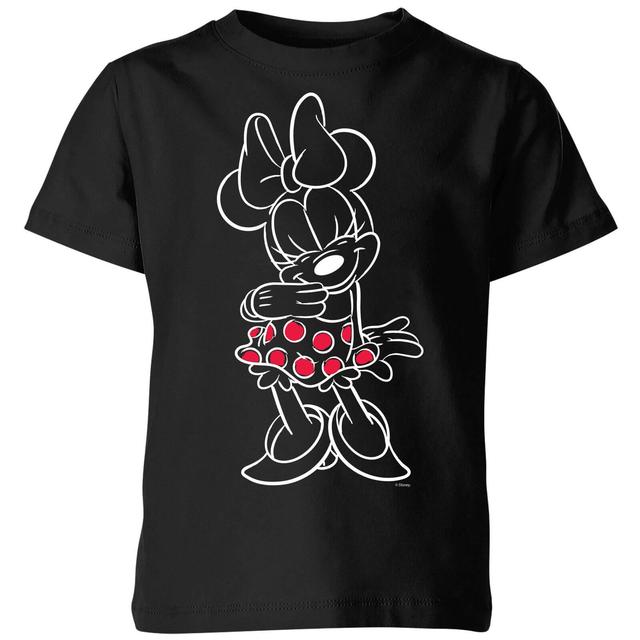 Disney Minnie Mouse Line Art Kids' T-Shirt - Black - 5-6 Years on Productcaster.