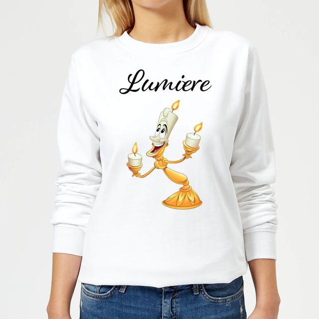 Disney Beauty And The Beast Lumiere Women's Sweatshirt - White - XS on Productcaster.