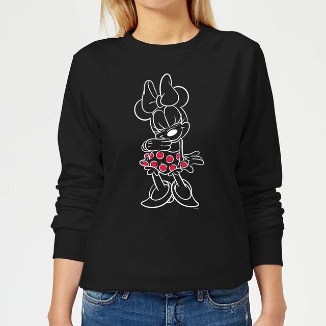 Sudadera para mujer Mini Mouse Line Art de Disney - Negro - S on Productcaster.