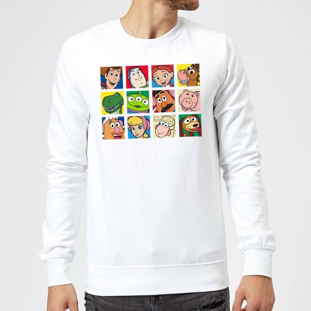 Disney Toy Story Face Collage Sweatshirt - White - S on Productcaster.