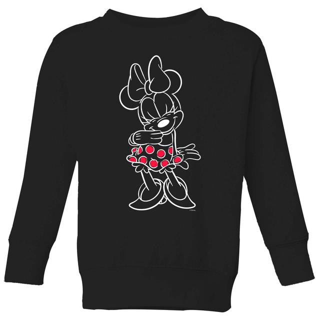 Disney Mini Mouse Line Art Kids' Sweatshirt - Black - 7-8 Jahre on Productcaster.