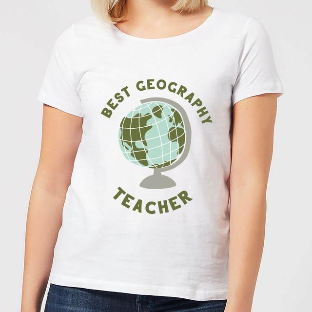 Best Geography Teacher Women's T-Shirt - White - XXL - Weiß on Productcaster.