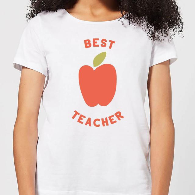 Best Teacher Apple Women's T-Shirt - White - S - Weiß on Productcaster.