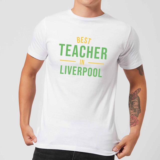 Best Teacher In Liverpool Men's T-Shirt - White - 5XL - Weiß on Productcaster.