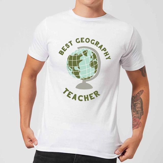 Best Geography Teacher Men's T-Shirt - White - XL - Weiß on Productcaster.