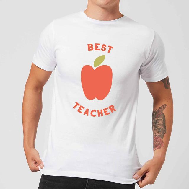 Best Teacher Apple Men's T-Shirt - White - L - Weiß on Productcaster.