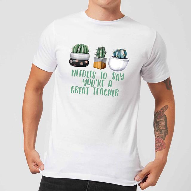 Needles To Say You're A Great Teacher Men's T-Shirt - White - L - Weiß on Productcaster.