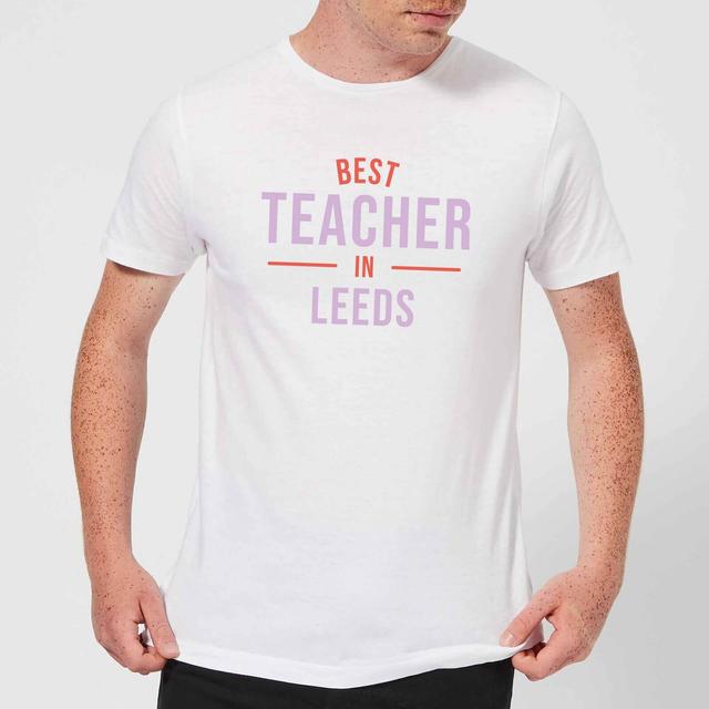 Best Teacher In Leeds Men's T-Shirt - White - S - White on Productcaster.