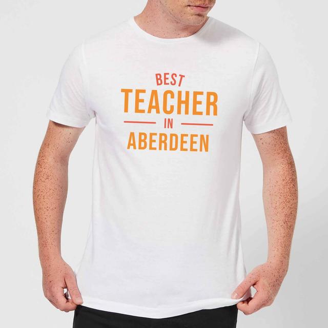 Best Teacher In Aberdeen Men's T-Shirt - White - 5XL - Weiß on Productcaster.