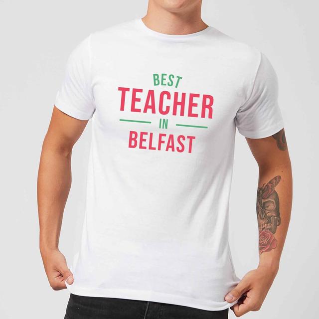 Best Teacher In Belfast Men's T-Shirt - White - 5XL - Weiß on Productcaster.