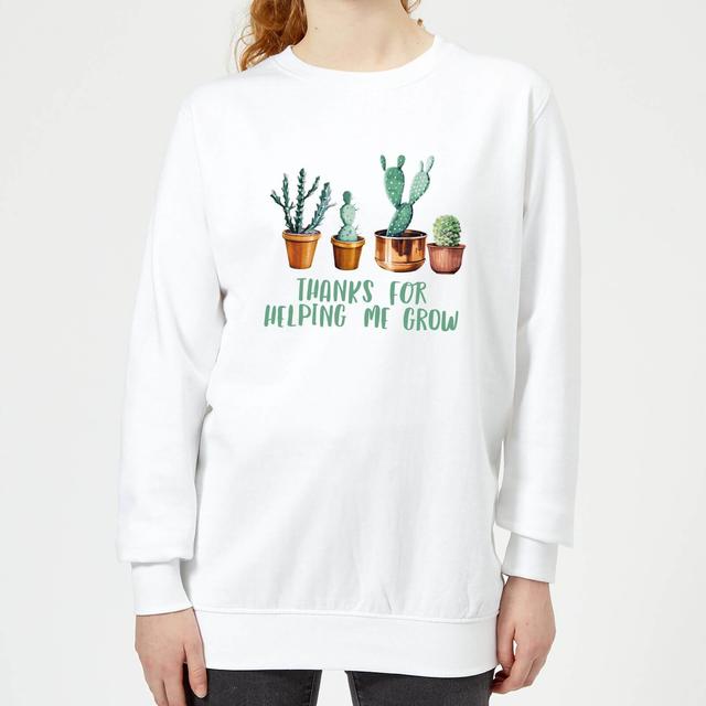 Thanks For Helping Me Grow Women's Sweatshirt - White - XS - Weiß on Productcaster.