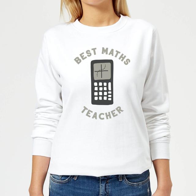 Best Maths Teacher Women's Sweatshirt - White - L - Weiß on Productcaster.