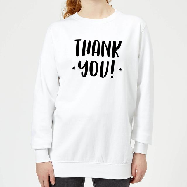 Thank You! Women's Sweatshirt - White - S - Weiß on Productcaster.