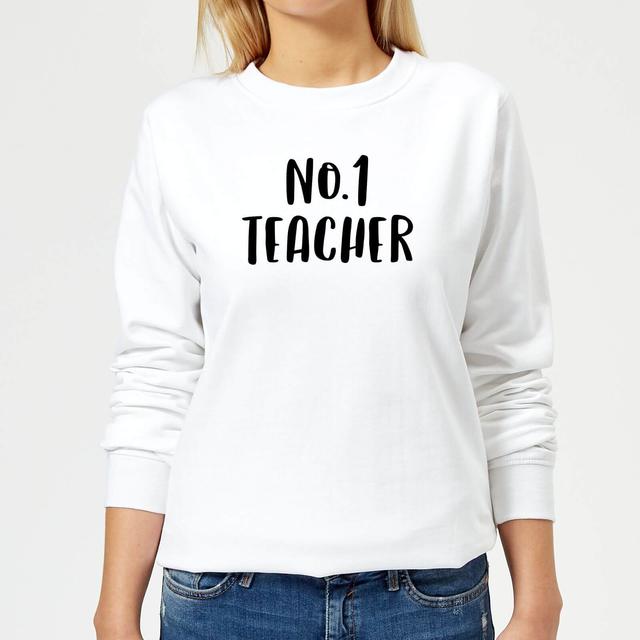 No.1 Teacher Women's Sweatshirt - White - XS - Weiß on Productcaster.