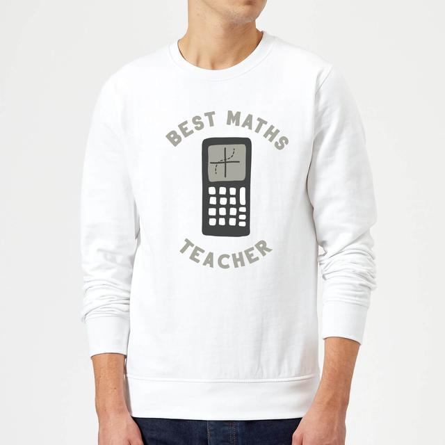 Best Maths Teacher Sweatshirt - White - XXL - Weiß on Productcaster.