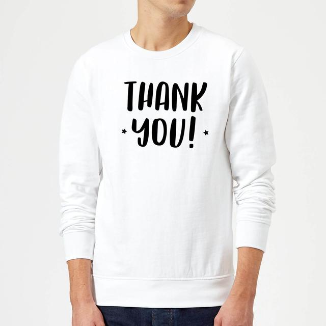 Thank You! Sweatshirt - White - M - Weiß on Productcaster.