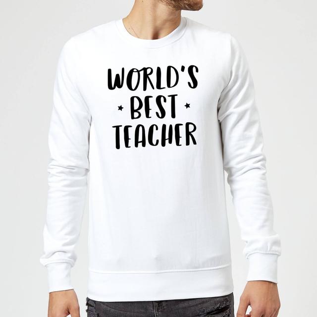 World's Best Teacher Sweatshirt - White - M - Weiß on Productcaster.